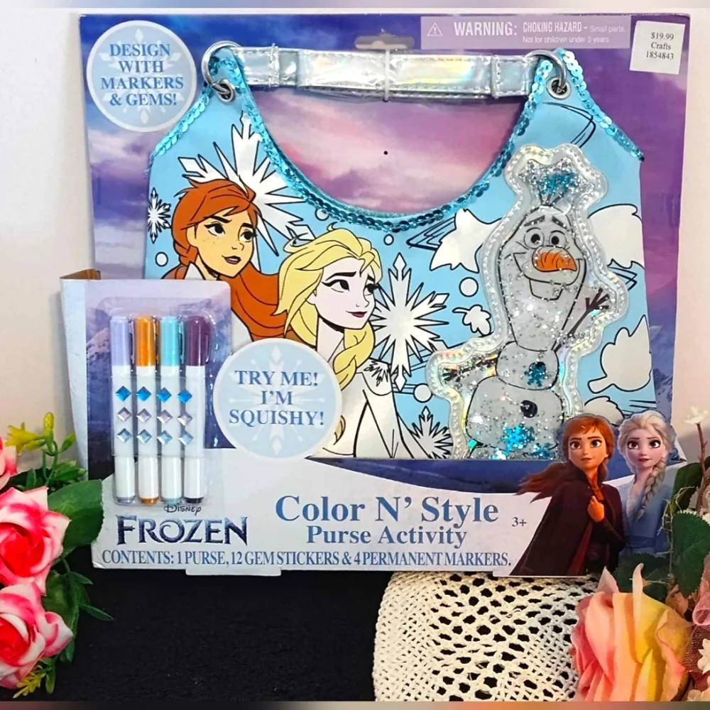 Disney's Frozen Color N' Style Activity Purse NWT
